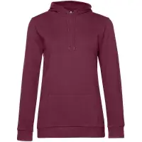 Толстовка с капюшоном женская Hoodie, бордовая, размер S