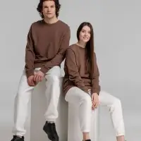 Свитшот унисекс BNC Inspire (Organic), коричневый (мокко), размер XS