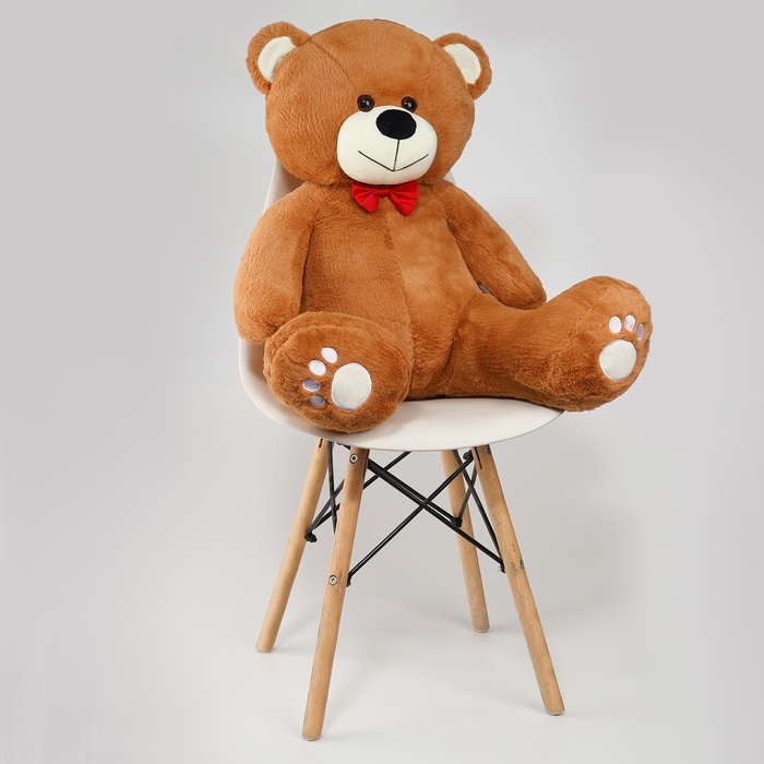 Мягкая игрушка &laquo;Медведь&raquo;, с красным бантиком, 70 см, цвет коричневый
