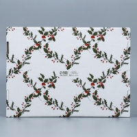 Коробка подарочная новогодняя складная &laquo;Ретро почта&raquo;, 30,7 х 22 х 9,5 см, Новый год