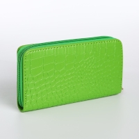 Кошелёк женский на молнии, цвет зелёный