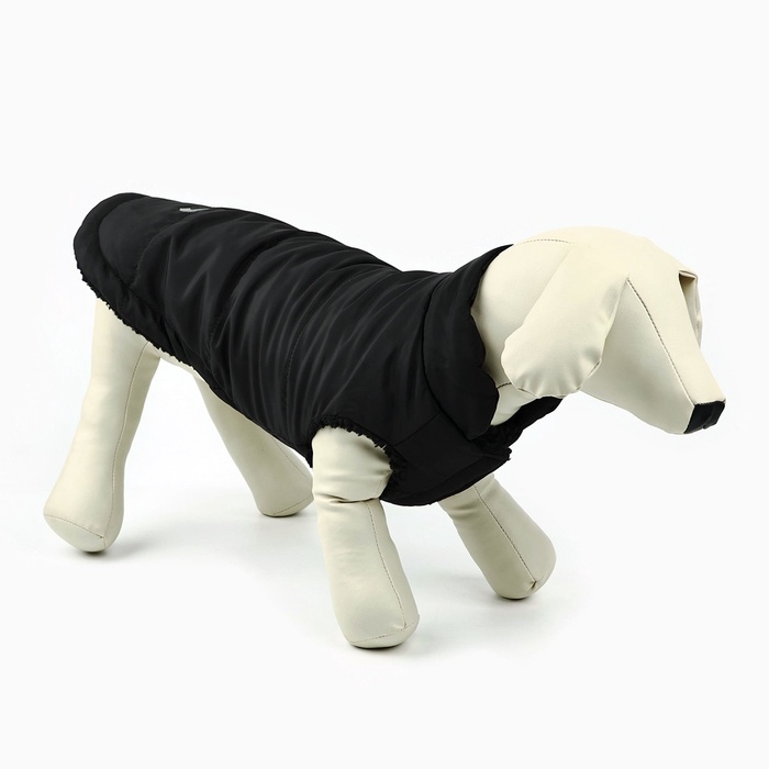 Одежда для собак. Куртка зимняя &laquo;Тёплая зима&raquo;, чёрная размер M