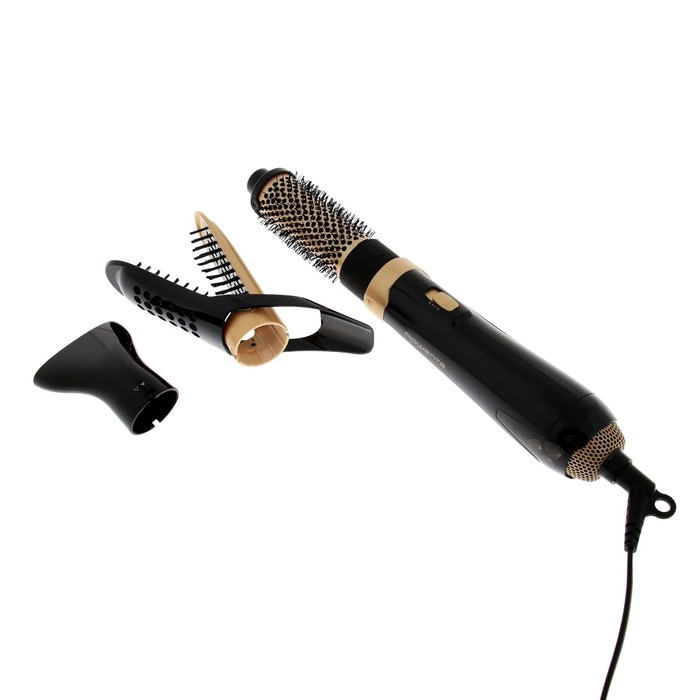 Фен-щетка Rowenta Magic Nature CF7826F0, 1200Вт, 2 скорости, 2 режима, чёрно-золотистый Фен-щетка Rowenta Magic Nature CF7826F0, 1200Вт, 2 скорости, 2 режима, чёрно-золотистый