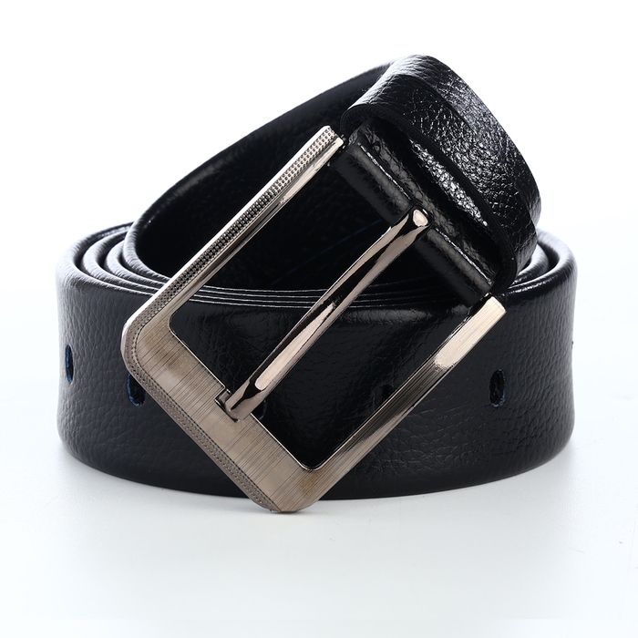 Ремень мужской, ширина 3.5 см, винт, пряжка металл, цвет чёрный Ремень мужской, ширина 3.5 см, винт, пряжка металл, цвет чёрный