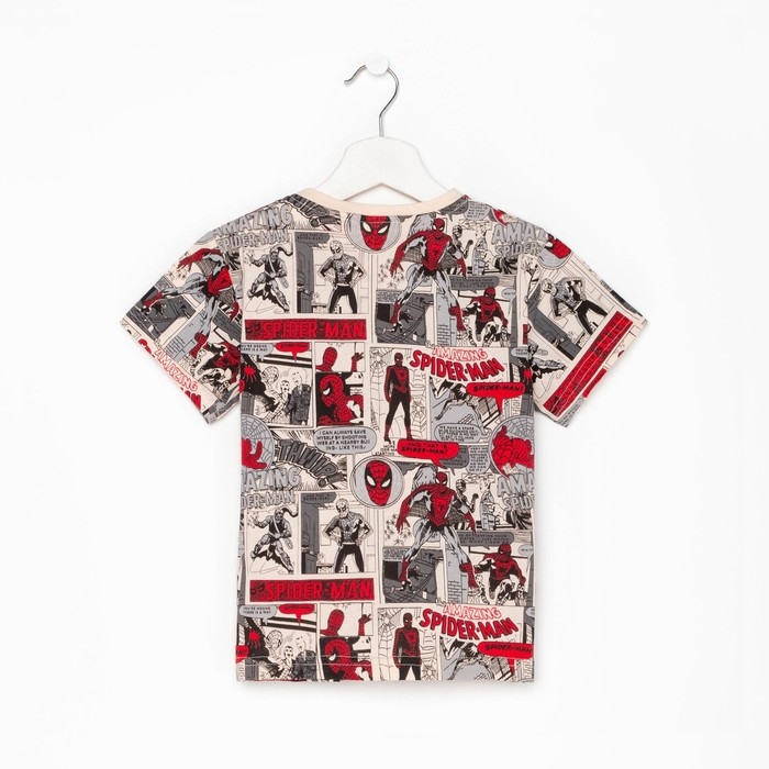 Футболка детская Marvel, цвет бежевый, рост 110-116 см (5-6 лет)