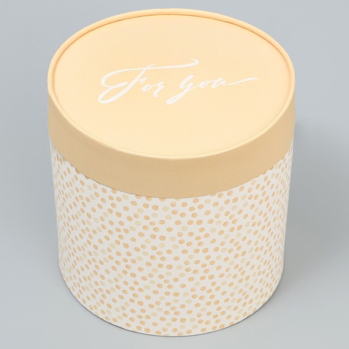 Набор шляпных коробок 2 в 1, упаковка подарочная, &laquo;Точки&raquo;, 13 х 13 см, 16 х 16 см