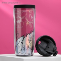 Термостакан с голографической вставкой &laquo;Вдохновляй&raquo;, 350 мл, сохраняет тепло 2 ч