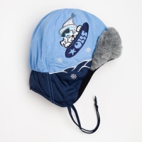 Шапка «Рики-Борд» для мальчика, цвет голубой, размер 48 Шапка «Рики-Борд» для мальчика, цвет голубой, размер 48