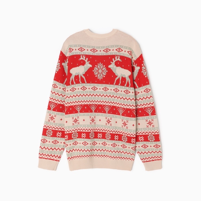 Новый год. Джемпер вязаный детский KAFTAN Scandinavia размер 36 (134-140 см), красный