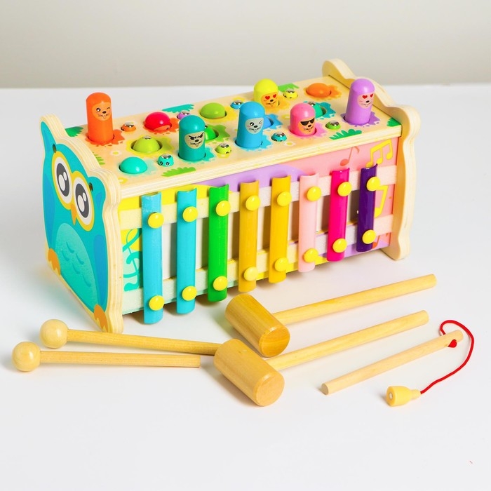 Логический центр 4 в 1 «Рыбалка, стучалка, металлофон, крутилка» 12,5х12,5х24,5 см Логический центр 4 в 1 «Рыбалка, стучалка, металлофон, крутилка» 12,5х12,5х24,5 см