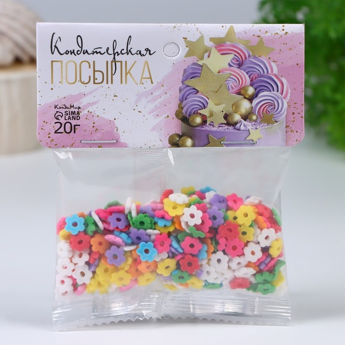 Кондитерская посыпка &laquo;Цветочное утро&raquo;, многоцветная, 20 г