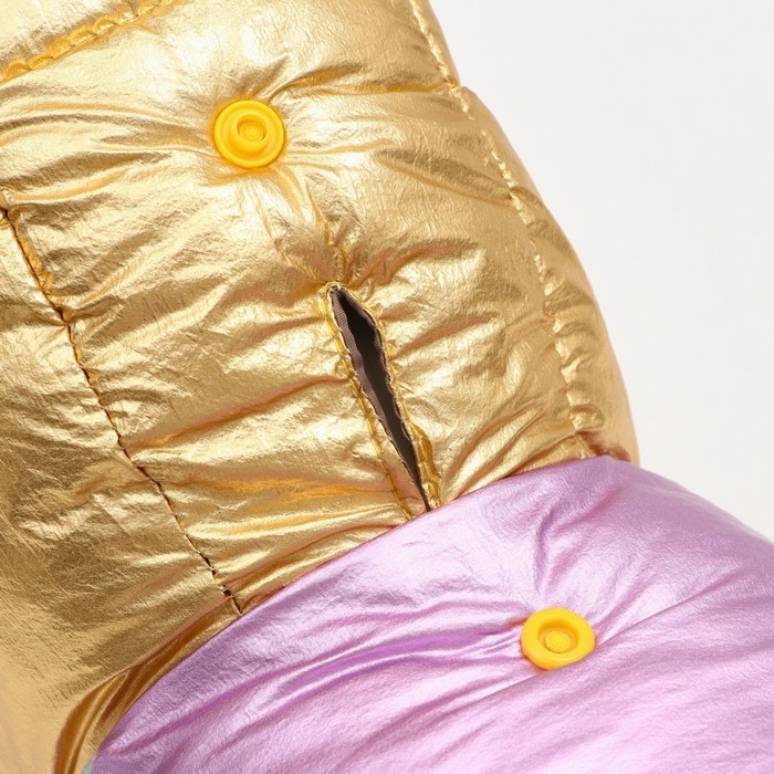 Комбинезон Комбинезон "Блик" с утяжкой, размер 18 (ДС 40 см, ОГ 50 см, ОШ 38 см), золото-лавандовый