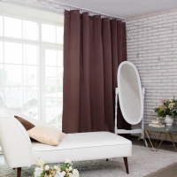 Штора портьерная &laquo;Этель&raquo; 250&times;265 см, двусторонний блэкаут, цвет Шоколад, пл. 240 г/м&sup2;, 100% п/э