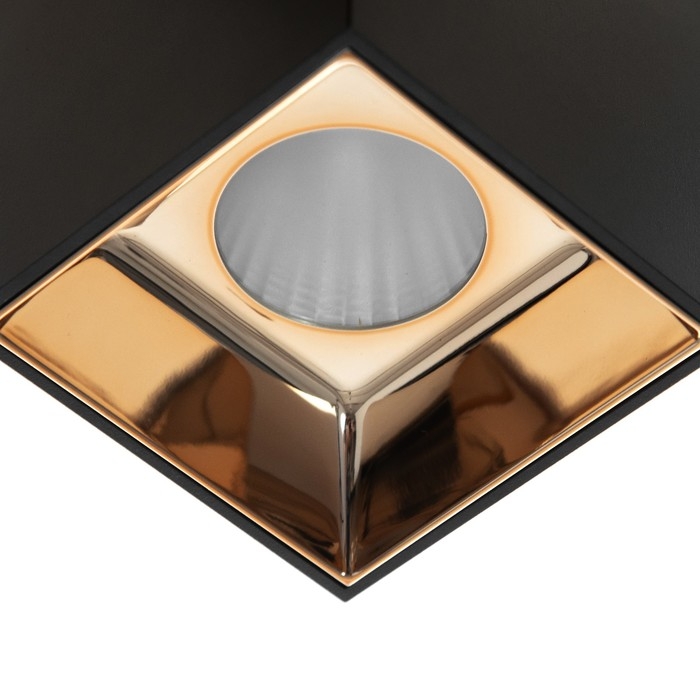 Светильник Светильник "Кубик" LED 4000К 10Вт DIM220 черный золото 7,5х7,5х9,5см
