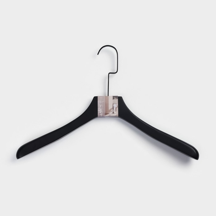 Плечики - вешалка LaDо́m Black Lotus, 43,5&times;3,5&times;28,5 см, деревянная, длинный крюк, широкие плечики