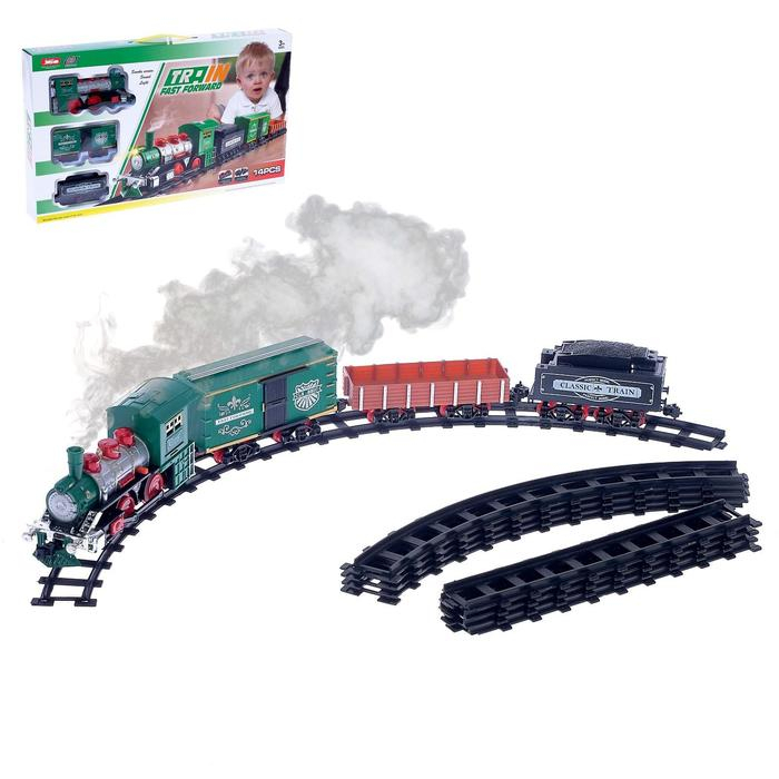 Железная дорога &laquo;Классик&raquo;, со световыми, звуковыми и дымовыми эффектами, протяжённость пути 2,88 м