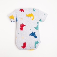 Боди в набивку Крошка Я "Dino", рост 86-92 см, цвет серый Боди в набивку Крошка Я "Dino", рост 86-92 см, цвет серый