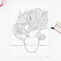 Раскраска акварелью «Шедевры», А4 Раскраска акварелью «Шедевры», А4