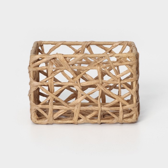 Набор плетеных корзин для хранения ручной работы LaDо́m &laquo;Паутинка&raquo;, 4 шт, цвет бежевый