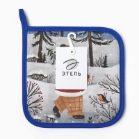 Новый год. Прихватка Этель Forest bear саржа, 19х19см,100% хл,ватин 250г/м2 Новый год. Прихватка Этель Forest bear саржа, 19х19см,100% хл,ватин 250г/м2