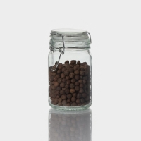 Банка стеклянная для хранения сыпучих продуктов Доляна &laquo;Оптима&raquo;, 250 мл, 6,5&times;11,5 см, с бугельным замком