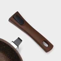 Набор кухонной посуды № 8 «Мраморная», крышка, антипригарное покрытие, цвет кофейный мрамор Набор кухонной посуды № 8 «Мраморная», крышка, антипригарное покрытие, цвет кофейный мрамор