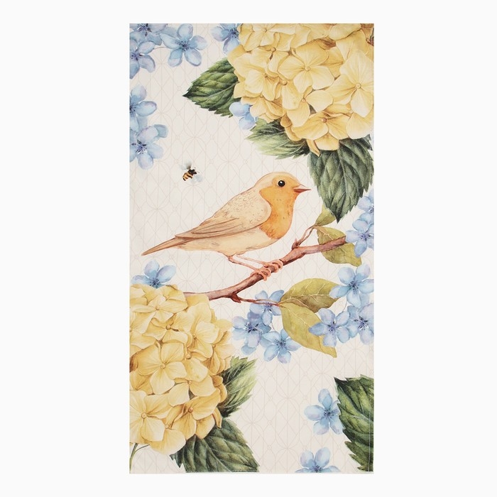 Полотенце "Этель" Гортензия 40х73см, 100% хл, саржа 190 г/м2