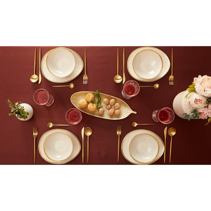 Скатерть "Этель" Cozy 150*250 +/-3см, цв.шоколад, пл. 192 г/м2, хл с ВГМО