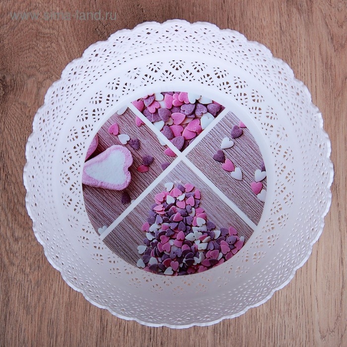 Ваза для хлеба и фруктов «Зефир. Принт», d=20 см, цвет МИКС Ваза для хлеба и фруктов «Зефир. Принт», d=20 см, цвет МИКС