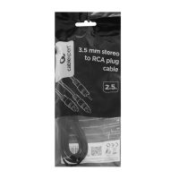 Кабель-переходник аудио Cablexpert CCA-458, Jack 3.5 мм(m)-2xRCA(m), 2.5 м, черный