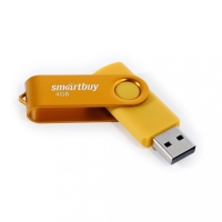 Флешка Smartbuy 004GB2TWY, 4 Гб, USB2.0, чт до 15 Мб/с, зап до 12 Мб/с, желтая Флешка Smartbuy 004GB2TWY, 4 Гб, USB2.0, чт до 15 Мб/с, зап до 12 Мб/с, желтая