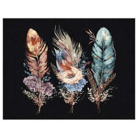 Картина по номерам «Легкость пера», 30 × 40 см, на черном холсте Картина по номерам «Легкость пера», 30 × 40 см, на черном холсте