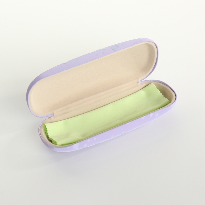 Футляр для очков на хлопушке, длина 16 см, цвет сиреневый Футляр для очков на хлопушке, длина 16 см, цвет сиреневый