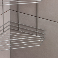 Полка угловая 3-х ярусная &laquo;Трапеция&raquo;, 25&times;18&times;49 см, цвет хром