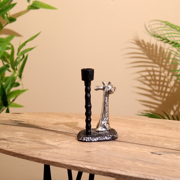 Подсвечник Подсвечник "Жирафик" алюминий 12,5х9,5х26 см