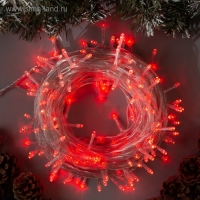 Гирлянда «Нить» 20 м, IP20, прозрачная нить, 200 LED, свечение красное, 8 режимов, 220 В Гирлянда «Нить» 20 м, IP20, прозрачная нить, 200 LED, свечение красное, 8 режимов, 220 В