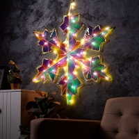Светодиодная фигура &laquo;Снежинка&raquo; 80 &times; 80 см, пластик, 220 В, 8 режимов, свечение тёплое белое