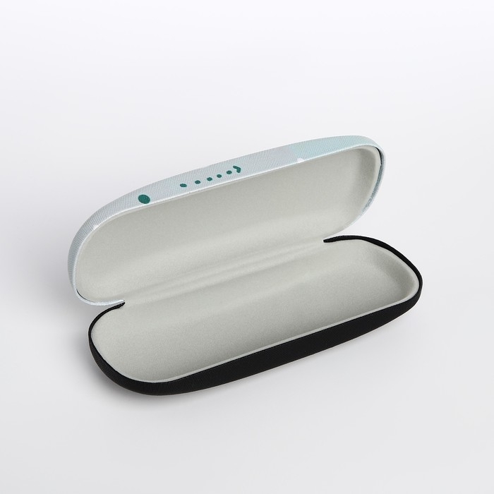 Футляр для очков на хлопушке, длина 16 см, цвет голубой Футляр для очков на хлопушке, длина 16 см, цвет голубой