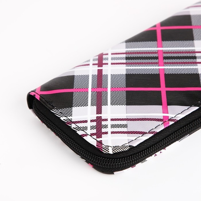 Кошелёк женский на молнии, цвет чёрный