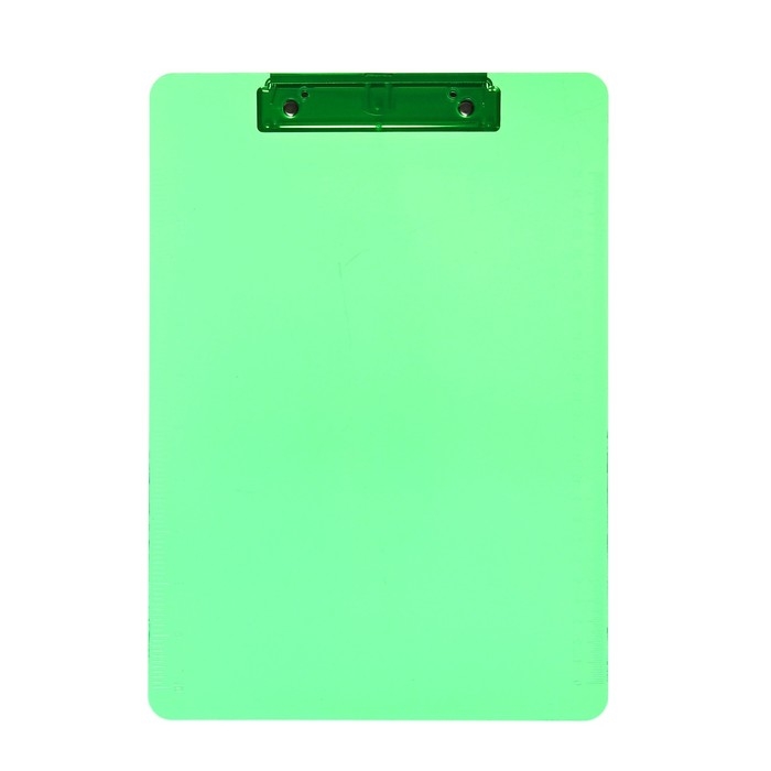 Планшет с прижимом формат А4 пластик, тонированный, с линейкой, МИКС Планшет с прижимом формат А4 пластик, тонированный, с линейкой, МИКС