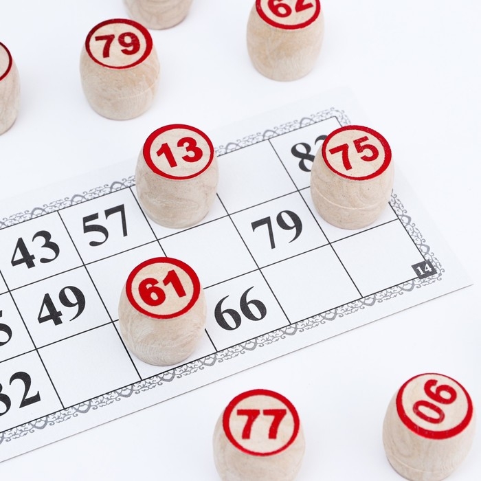 Лото Русское, деревянное, настольная игра "С 23 февраля", с бочонками