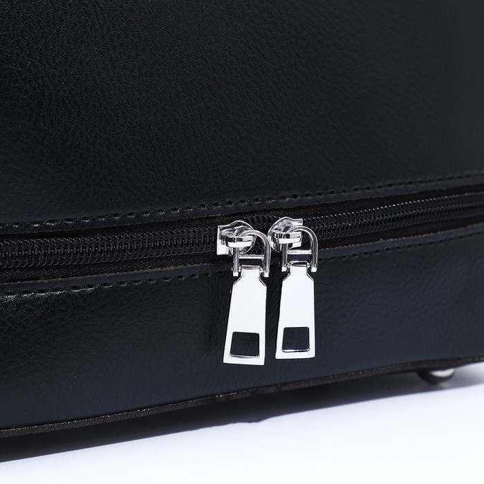 Сумка женская на молнии, цвет чёрный