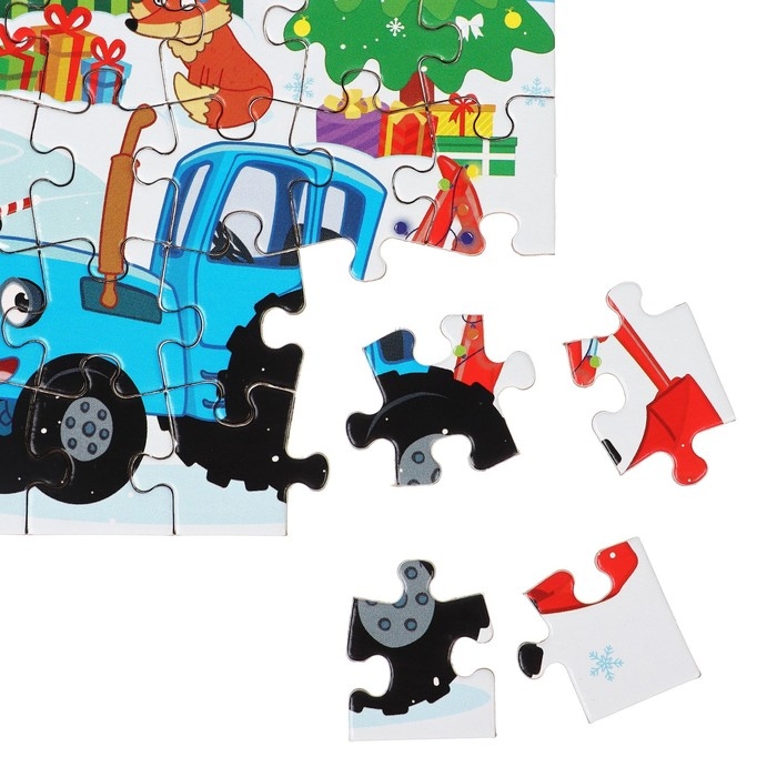 Термостакан с пазлом &laquo;Синий трактор: Новый год в городе&raquo;, 54 элемента, 250 мл