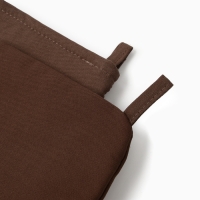 Набор кухонный Этель Kitchen, цвет. коричневый, варежка-прихватка 18х29 см, прихватка 19х19 см