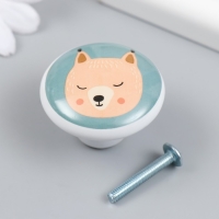 Ручка для шкатулки керамика, металл "Белочка" 3,8х3,8х2,8 см Ручка для шкатулки керамика, металл "Белочка" 3,8х3,8х2,8 см