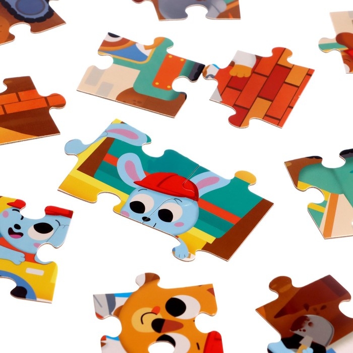 Пазлы в пластиковой упаковке &laquo;Большая стройка&raquo;, 35 элементов