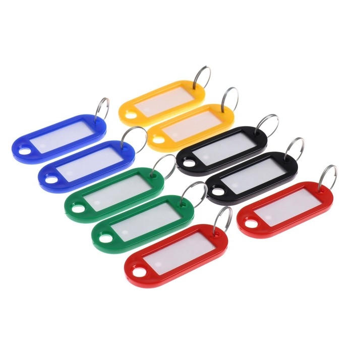 Набор брелоков для ключей, 10 штук, 53 мм, МИКС Набор брелоков для ключей, 10 штук, 53 мм, МИКС