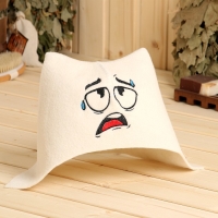 Шапка банная с вышивкой "Настроение 4" Шапка банная с вышивкой "Настроение 4"