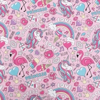 Бумага упаковочная глянцевая &laquo;Единороги&raquo;, 70 х 100 см, 1 лист