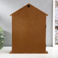 Ключница дерево 6 крючков "Дом со ставнями-сердечками" 29,5х22,5х6 см Ключница дерево 6 крючков "Дом со ставнями-сердечками" 29,5х22,5х6 см